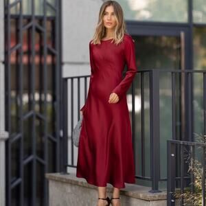 ZARA LONG GODET DRESS